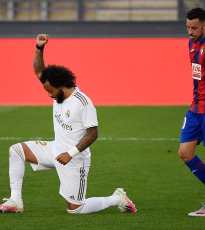 Marcelo celebra gol con gesto antirracista