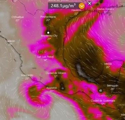 Así será el recorrido de la nube de polvo del Sahara en México