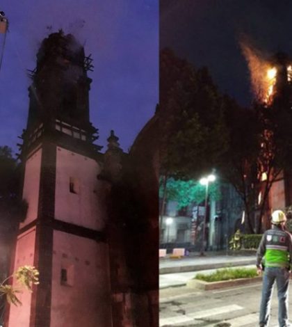Controlan incendio en iglesia fundada por Hernán Cortés