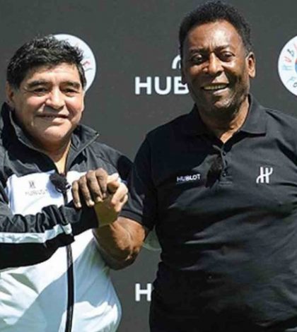 Maradona se suma a los festejos de Pelé