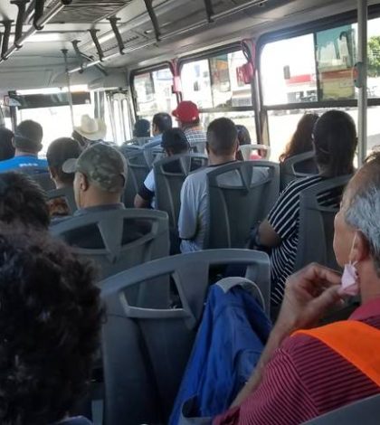 El 80% de los usuarios del transporte urbano en SLP no utilizan cubrebocas