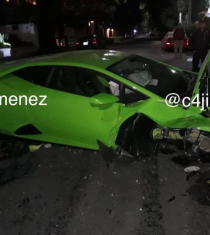 #Video: Buscan a conductor de Lamborghini chocado en Polanco