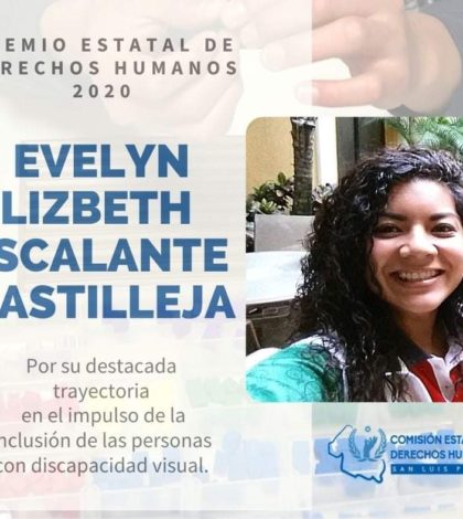 Gana Evelyn Escalante el Premio Estatal de Derechos Humanos