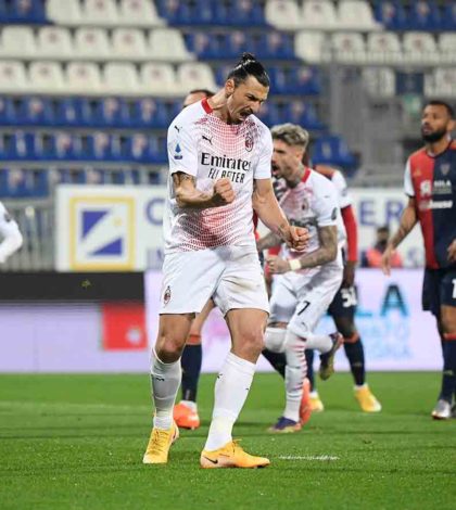 Zlatan afianza al AC Milán en la cima de la Serie A