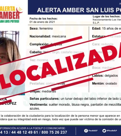 Localizan en Tijuana a jovencita desaparecida en SLP