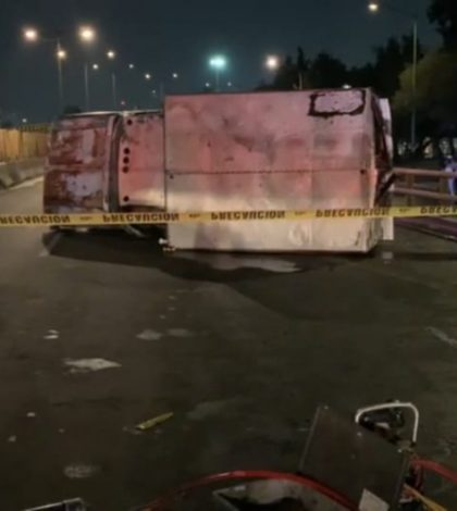 Volcadura de camioneta deja un muerto en Gustavo A. Madero