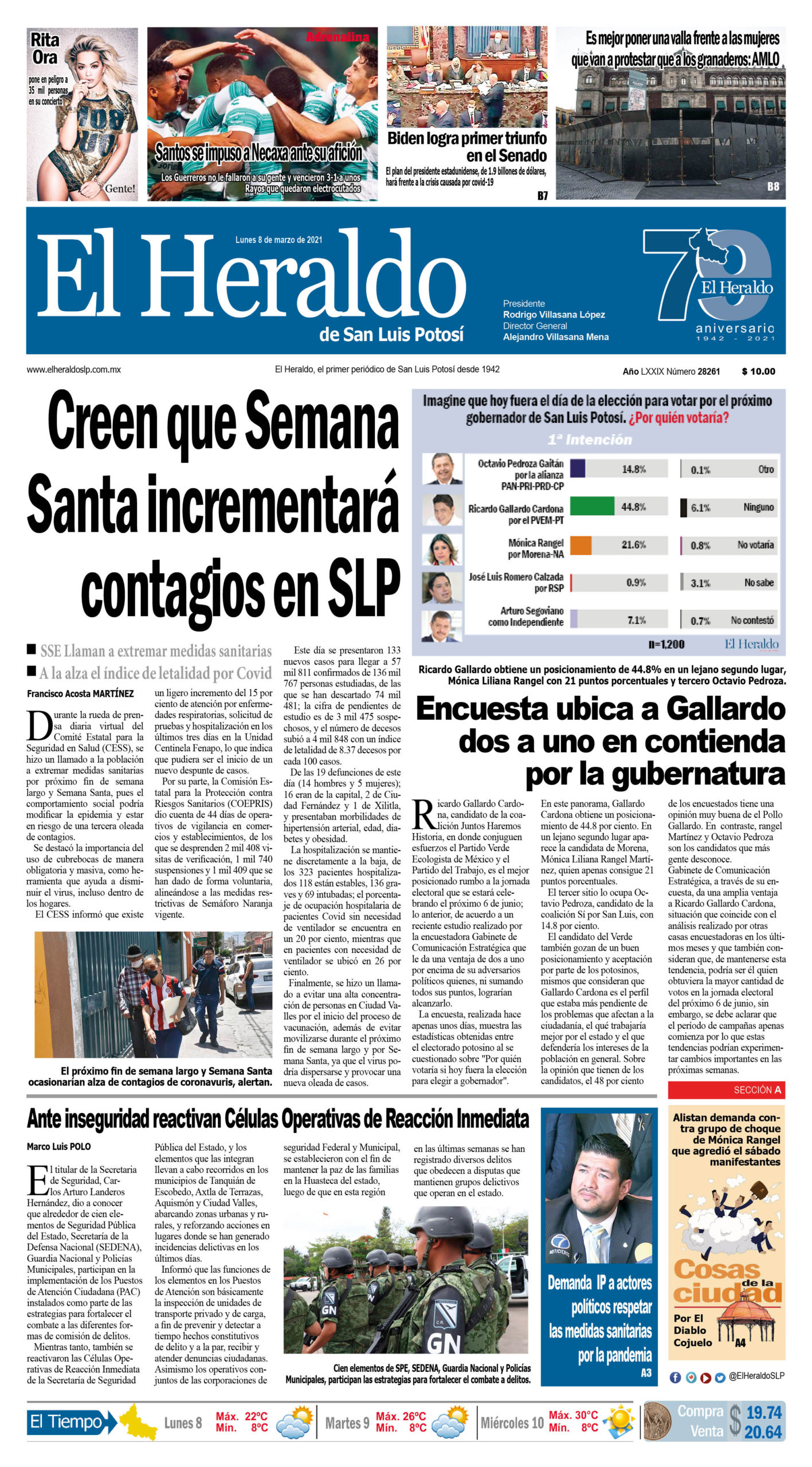 Nuestra Portada El Heraldo De San Luis Potosi 0890