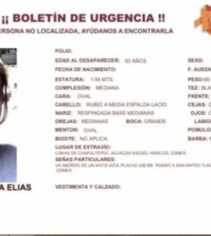 Hallan sin vida a Olivia Silva reportada como desaparecida en la CDMX