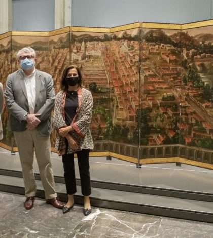 El Museo del Prado restaura y exhibe biombo de la Conquista de México