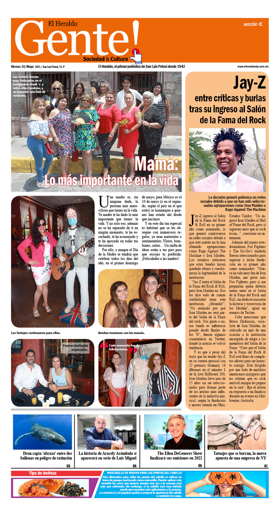 portada 14 DE MAYO Sociales 