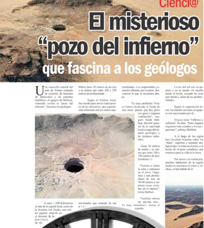 El misterioso «pozo del infierno» que fascina a los geólogos