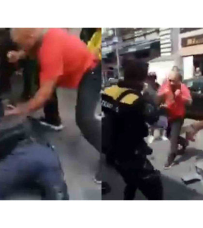 Golpean a policías para evitar «araña» en el Centro Histórico