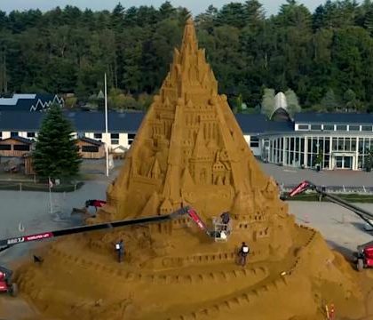 Construyen el castillo de arena más alto del mundo en Dinamarca