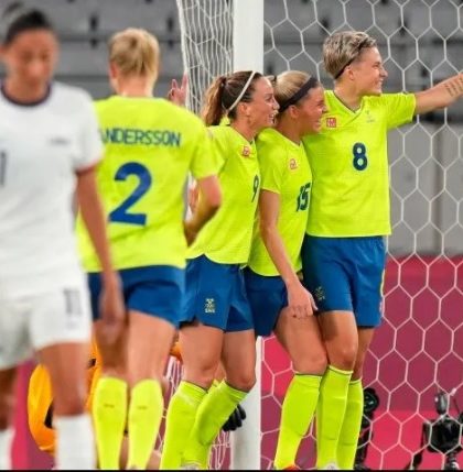 Selección femenina de Suecia corta racha de Estados Unidos