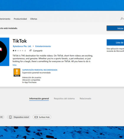 TikTok llega a Microsoft Store para Windows 10 y 11